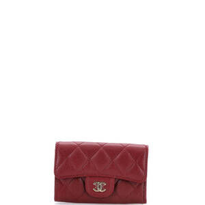 Chanel Classic Flap Card Case Quilted Caviar